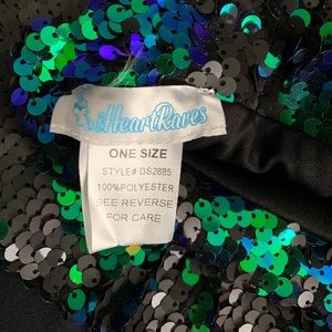 I heart raves sequin mask